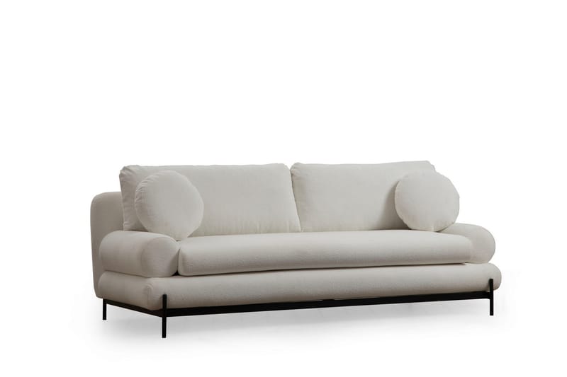 Cassius Soffa 3-sits - Vit - 3 sits soffa