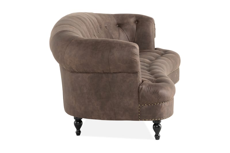 Castelano 3-sits Soffa - Brun - Chesterfield soffa - 3 sits soffa