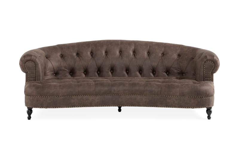 Castelano 3-sits Soffa - Brun - Chesterfield soffa - 3 sits soffa