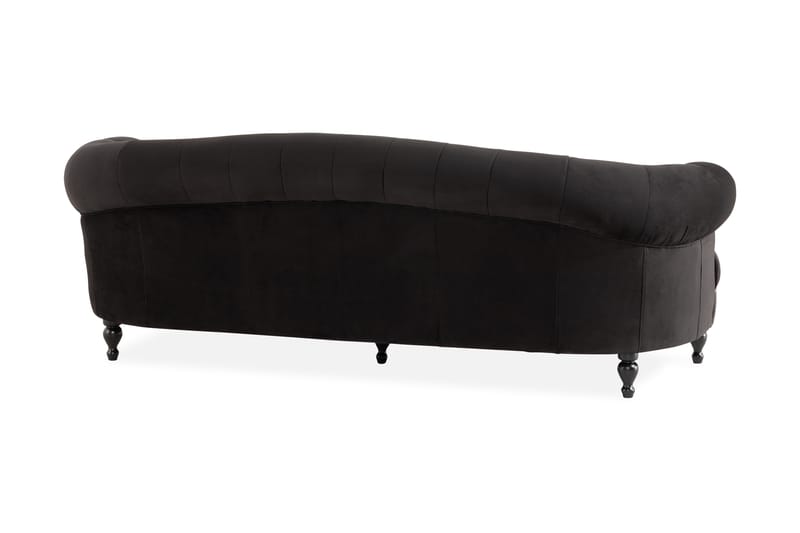 Castelano 3-sits Soffa - Svart - Chesterfield soffa - 3 sits soffa