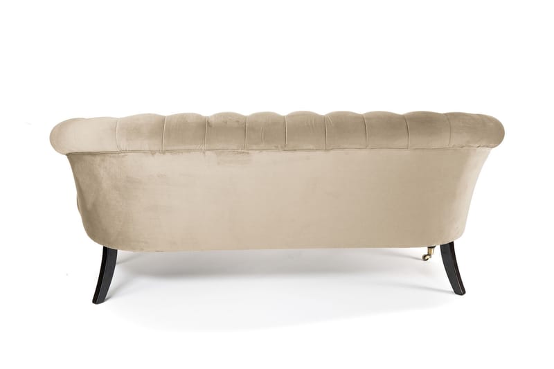 Chesterfield Ludovic Soffa 3-sits - Beige - Chesterfield soffa - 3 sits soffa - Sammetssoffa