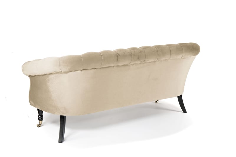 Chesterfield Ludovic Soffa 3-sits - Beige - Chesterfield soffa - 3 sits soffa - Sammetssoffa