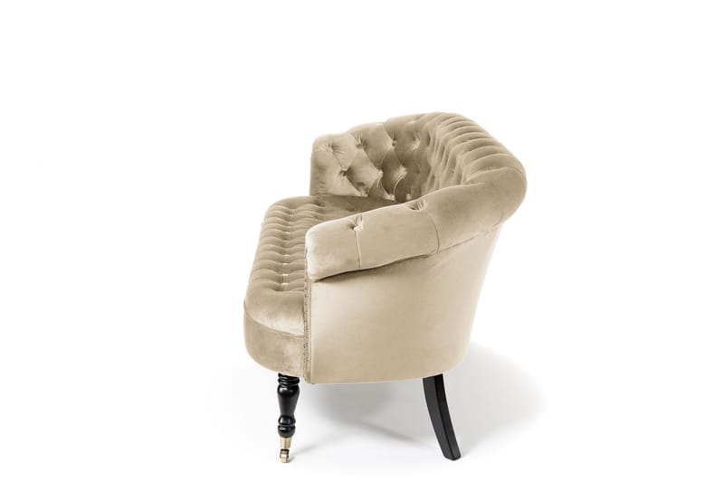 Chesterfield Ludovic Soffa 3-sits - Beige - Chesterfield soffa - 3 sits soffa - Sammetssoffa