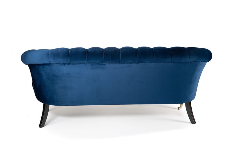 Chesterfield Ludovic Soffa 3-sits - Blå - Chesterfield soffa - 3 sits soffa - Sammetssoffa