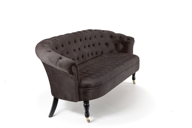 Chesterfield Ludovic Soffa 3-sits - Brun - Chesterfield soffa - 3 sits soffa - Sammetssoffa