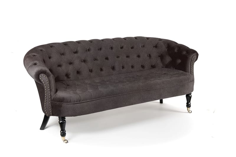 Chesterfield Ludovic Soffa 3-sits - Brun - Chesterfield soffa - 3 sits soffa - Sammetssoffa