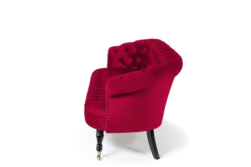 Chesterfield Ludovic Soffa 3-sits - Cerise - Chesterfield soffa - 3 sits soffa - Sammetssoffa