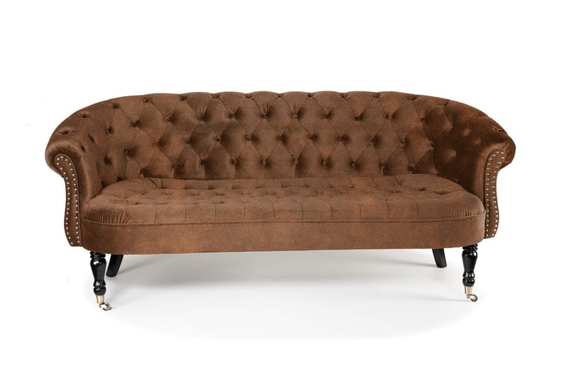 Chesterfield Ludovic Soffa 3-sits - Cognac - Chesterfield soffa - 3 sits soffa - Sammetssoffa