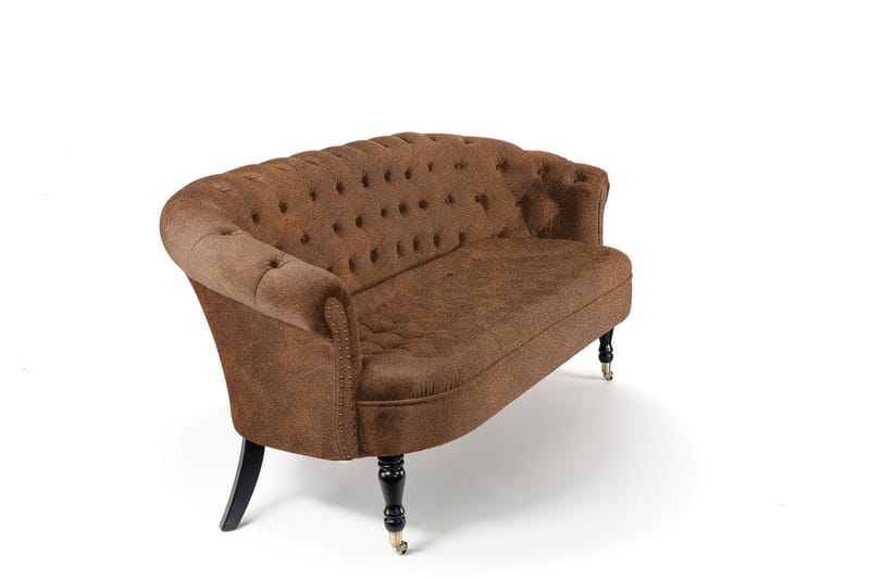 Chesterfield Ludovic Soffa 3-sits - Cognac - Chesterfield soffa - 3 sits soffa - Sammetssoffa