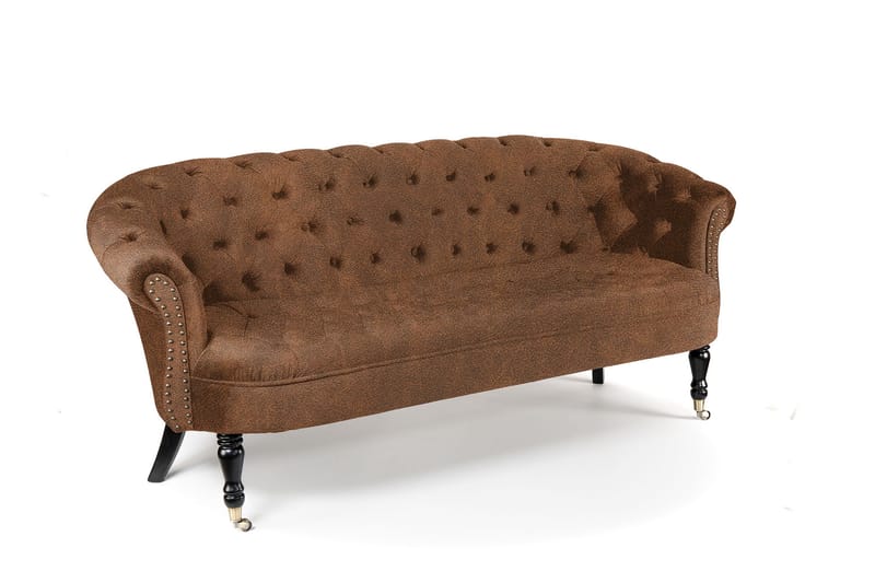 Chesterfield Ludovic Soffa 3-sits - Cognac - Chesterfield soffa - 3 sits soffa - Sammetssoffa