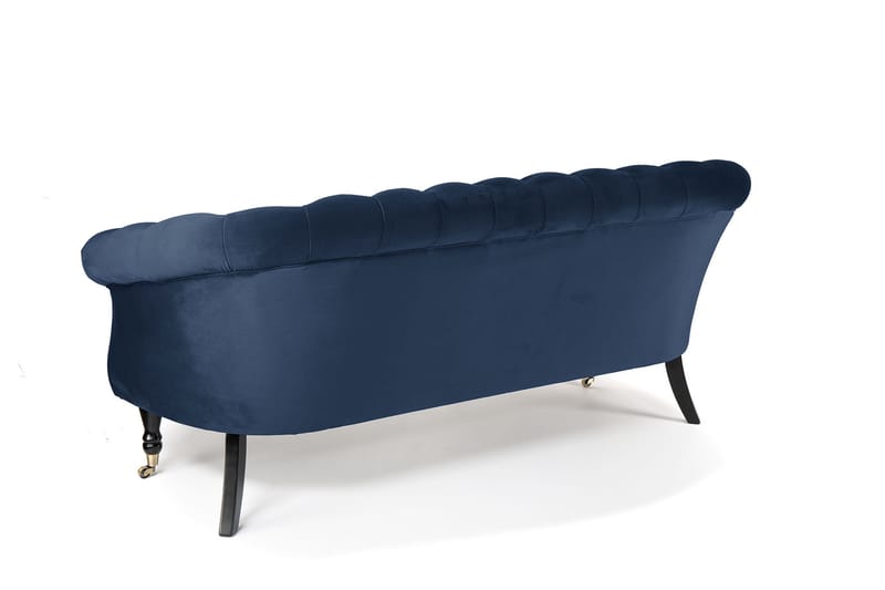 Chesterfield Ludovic Soffa 3-sits - Petrolblå - Chesterfield soffa - 3 sits soffa - Sammetssoffa