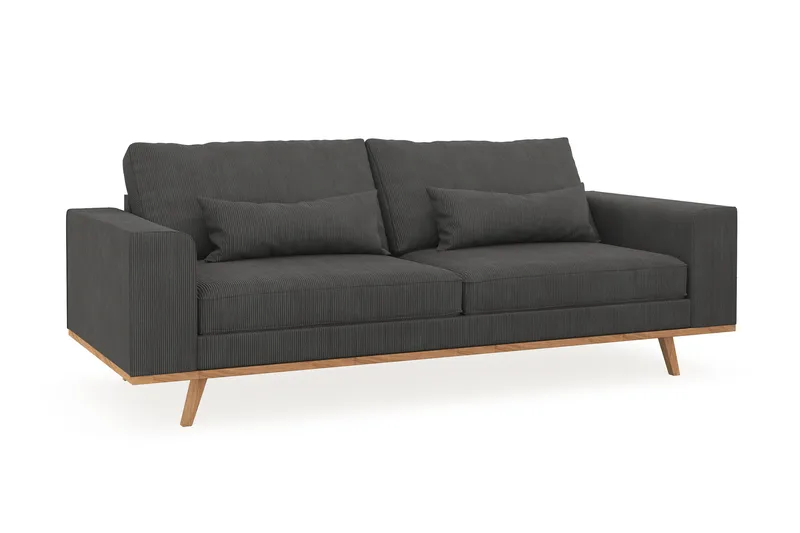 Copenhagen 3-sits Manchestersoffa - Mörkgrå - Möbler - Soffa - 3 sits soffa