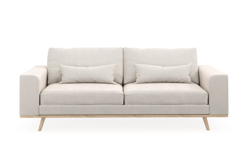 Copenhagen 3-sits Sammetssoffa - Krämvit - Möbler - Soffa - 3 sits soffa