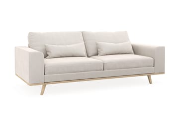 Copenhagen 3-sits Sammetssoffa - Krämvit - Möbler - Soffa - Sammetssoffa