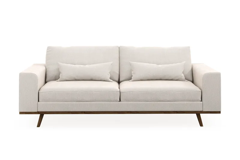 Copenhagen 3-sits Sammetssoffa - Krämvit - Möbler - Soffa - 3 sits soffa