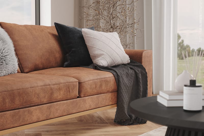 Copenhagen 3-sits Soffa i Konstläder - Brun - Möbler - Soffa - 3 sits soffa