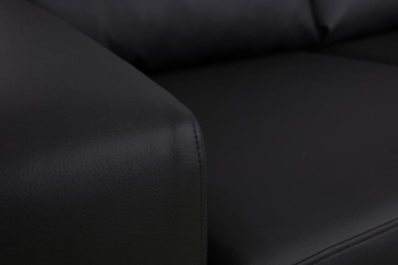 Crazy 3-sits Soffa i Konstläder - Svart - Möbler - Soffa - 3 sits soffa