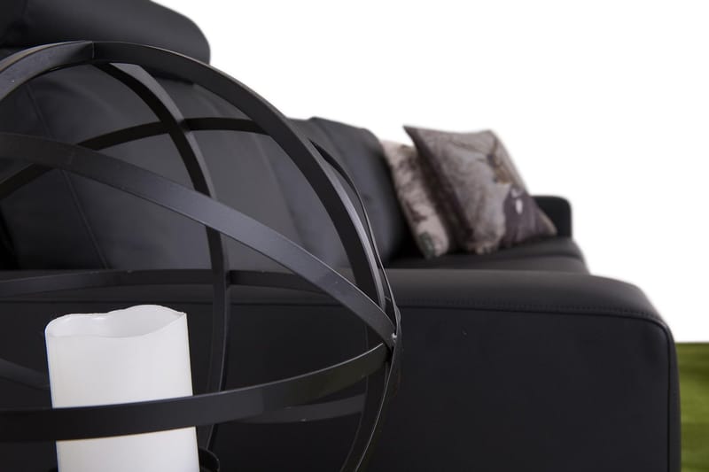 Crazy 3-sits Soffa i Konstläder - Svart - Möbler - Soffa - 3 sits soffa