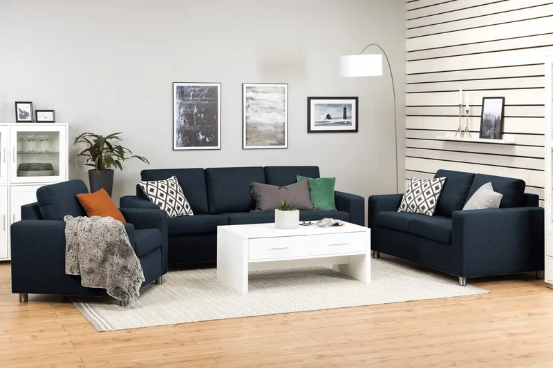 Crazy 3-sits Tygsoffa - Blå - Möbler - Soffa - 3 sits soffa