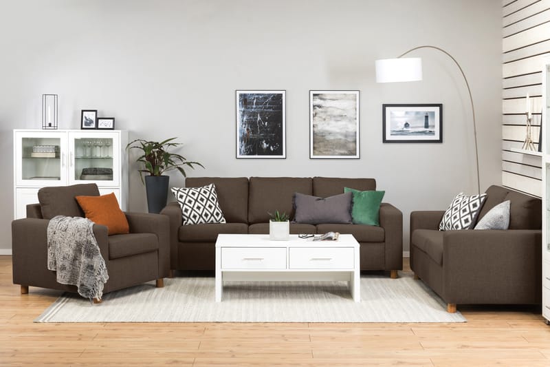 Crazy 3-sits Tygsoffa - Brun - Möbler - Soffa - 3 sits soffa
