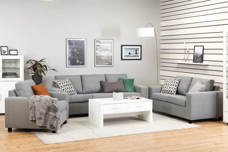 Crazy 3-sits Tygsoffa - Grå - Möbler - Soffa - 3 sits soffa