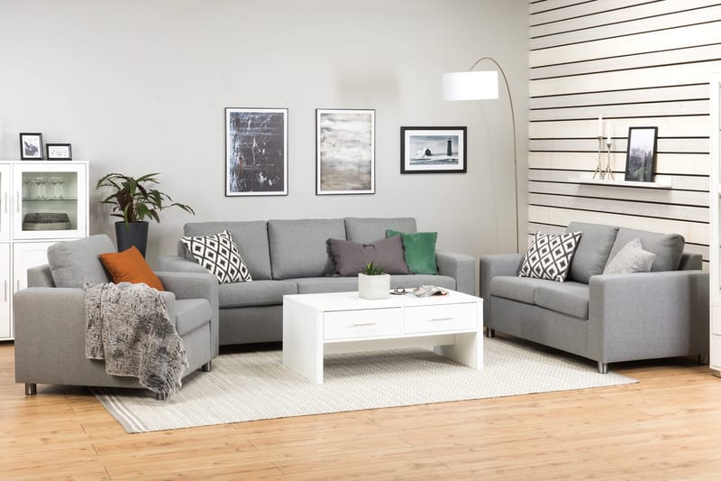 Crazy 3-sits Tygsoffa - Grå - Möbler - Soffa - 3 sits soffa