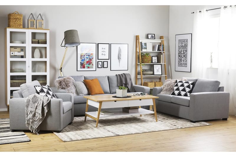 Crazy 3-sits Tygsoffa - Grå - Möbler - Soffa - 3 sits soffa