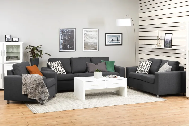 Crazy 3-sits Tygsoffa - Mörkgrå - Möbler - Soffa - 3 sits soffa