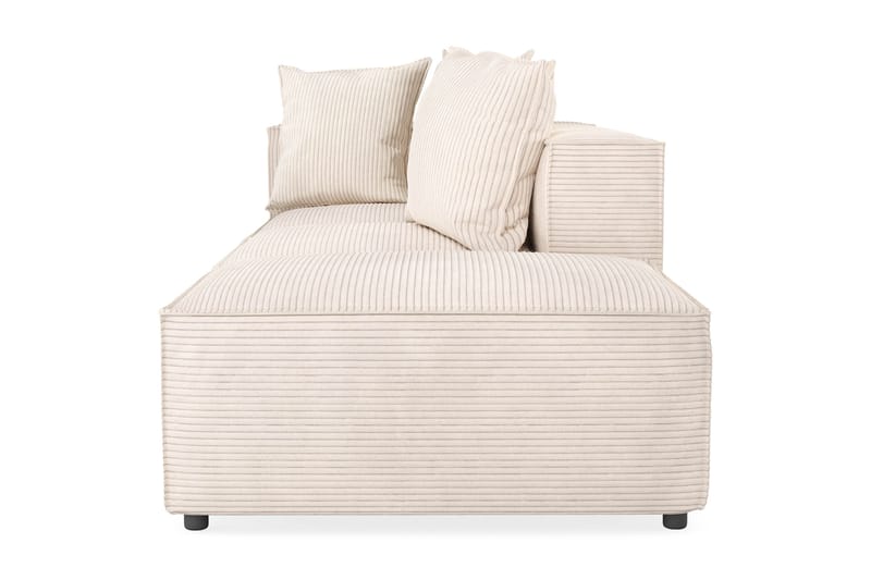 Cubo 3-sits Djup Modulsoffa + Fotpall i Manchester - Beige - Möbler - Soffa - Modulsoffor - Komplett modulsoffa