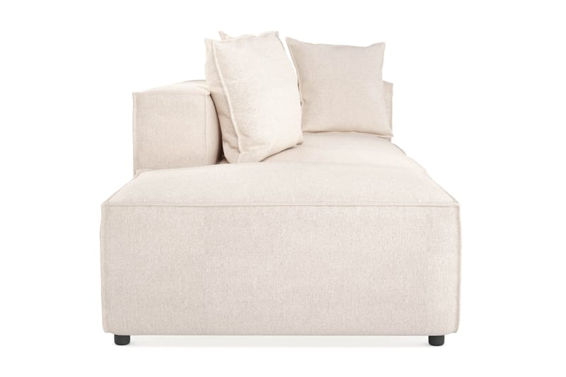 Cubo 3-sits Djup Modulsoffa + Fotpall i Tyg - Beige - Möbler - Soffa - Modulsoffor - Komplett modulsoffa
