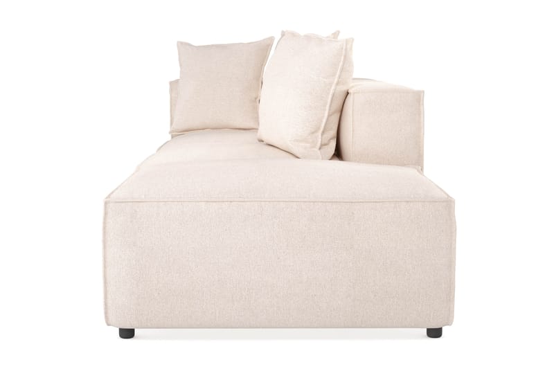 Cubo 3-sits Djup Modulsoffa + Fotpall i Tyg - Beige - Möbler - Soffa - Modulsoffor - Komplett modulsoffa
