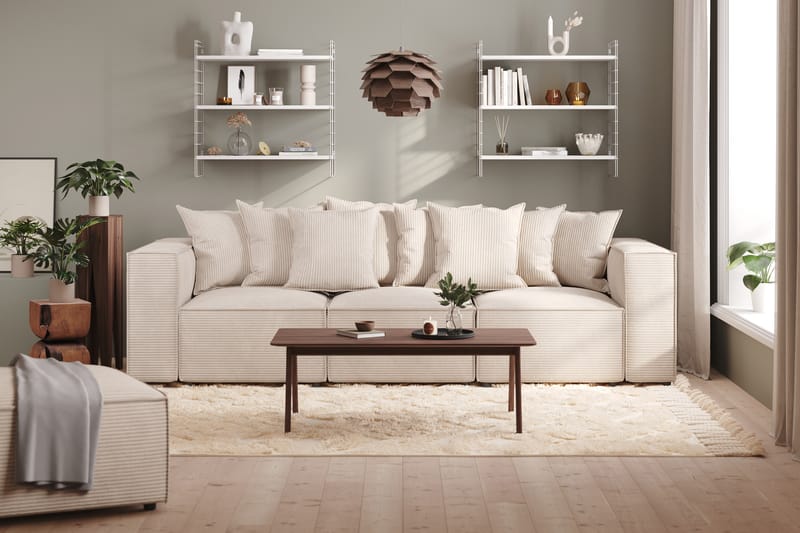 Cubo 4-sits Djup Modulsoffa i Manchester - Beige - Möbler - Soffa - 3 sits soffa