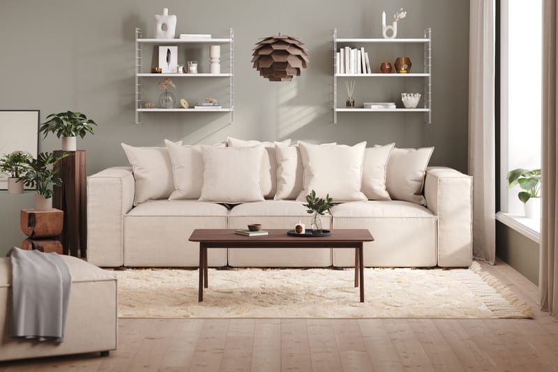 Cubo 4-sits Djup Modulsoffa i Tyg - Beige - Möbler - Soffa - 3 sits soffa
