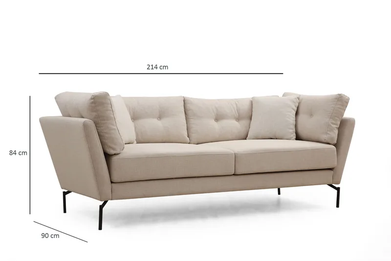 Dorval Soffa 3-sits - Beige - Möbler - Soffa - 3 sits soffa