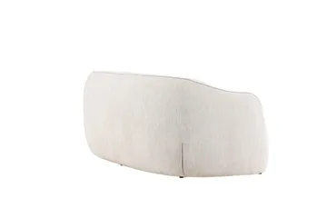 Elio 3-sits Mjuk Svängd Soffa i Tyg - Ljusbeige - Möbler - Soffa - 3 sits soffa