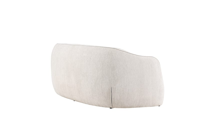 Elio 3-sits Mjuk Svängd Soffa i Tyg - Ljusbeige - Möbler - Soffa - 3 sits soffa