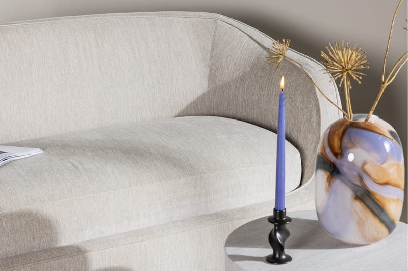Elio 3-sits Mjuk Svängd Soffa i Tyg - Ljusbeige - Möbler - Soffa - 3 sits soffa