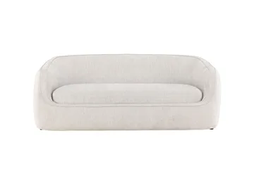 Elio 3-sits Mjuk Svängd Soffa i Tyg - Ljusbeige - Möbler - Soffa - 3 sits soffa