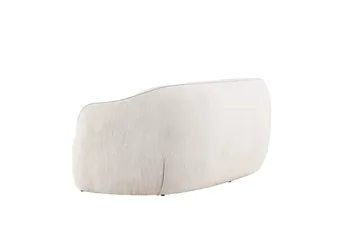 Elio 3-sits Mjuk Svängd Soffa i Tyg - Ljusbeige - Möbler - Soffa - 3 sits soffa