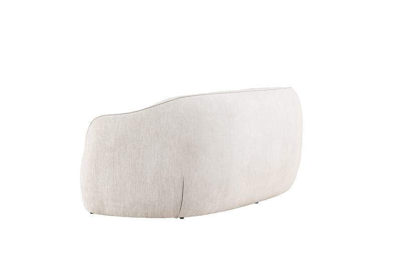 Elio 3-sits Mjuk Svängd Soffa i Tyg - Ljusbeige - Möbler - Soffa - 3 sits soffa