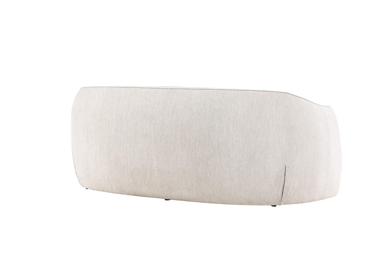 Elio 3-sits Mjuk Svängd Soffa i Tyg - Ljusbeige - Möbler - Soffa - 3 sits soffa
