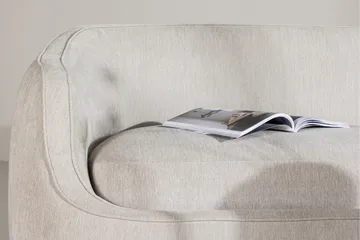 Elio 3-sits Mjuk Svängd Soffa i Tyg - Ljusbeige - Möbler - Soffa - 3 sits soffa