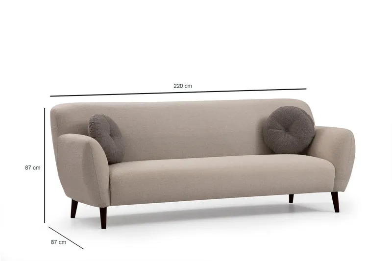 Ennadai Soffa 3-sits - Beige - Möbler - Soffa - 3 sits soffa