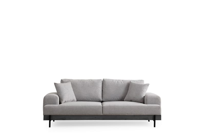 Eti 3-sits Soffa 98 cm i Tyg med Låga Armstöd - Grå - Möbler - Soffa - 3 sits soffa