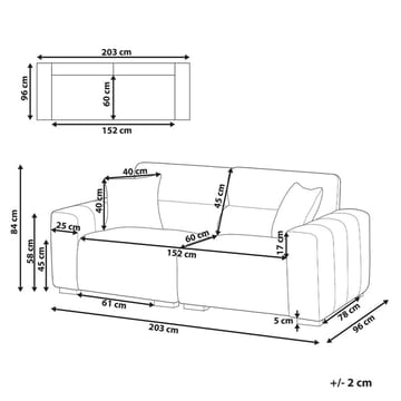 3-sits soffa Fauskan - Brun - Möbler - Soffa - 3 sits soffa