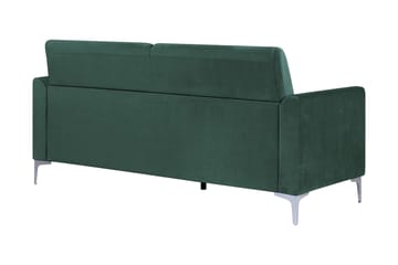 Fenes 3-sits Djup Sammetssoffa - Grön - Möbler - Soffa - 3 sits soffa