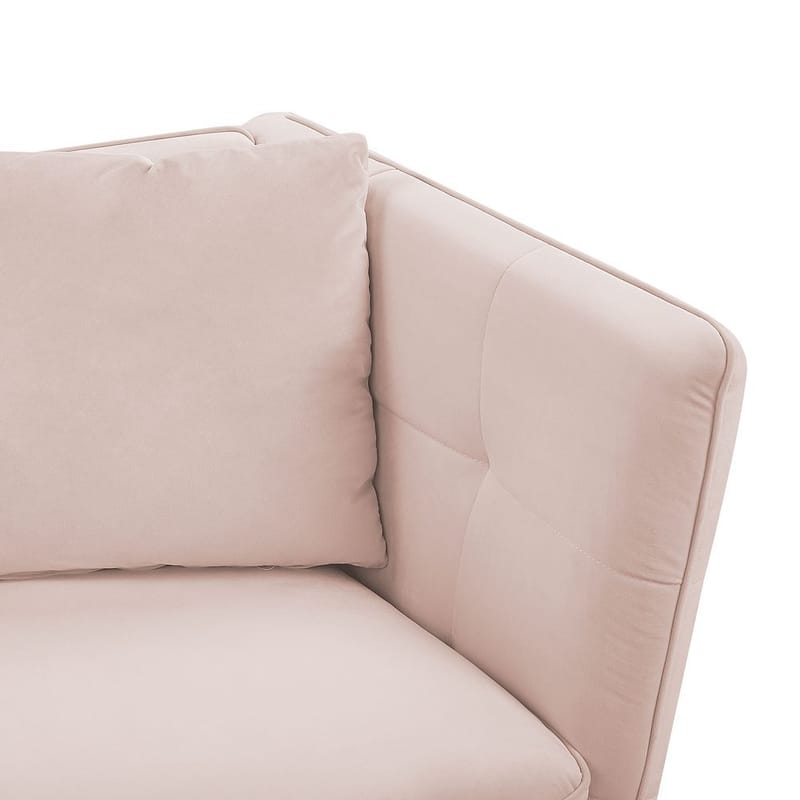 3-sits soffa Frederica - Rosa, guld/Sammet - Möbler - Soffa - Chesterfield soffa