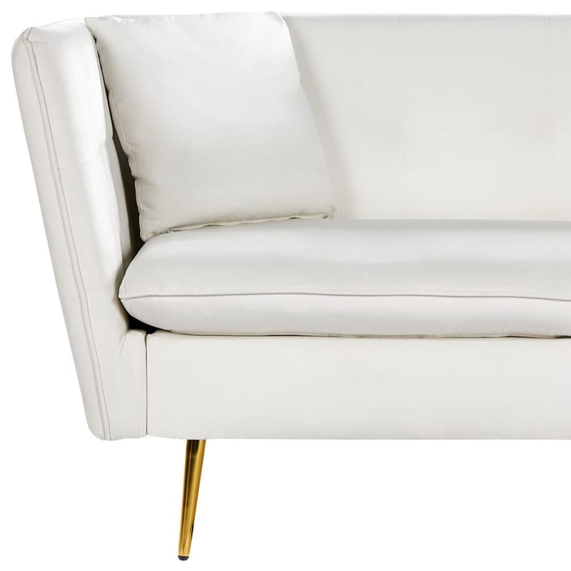 3-sits soffa Frederica - Vitt, guld/Sammet - Möbler - Soffa - Chesterfield soffa