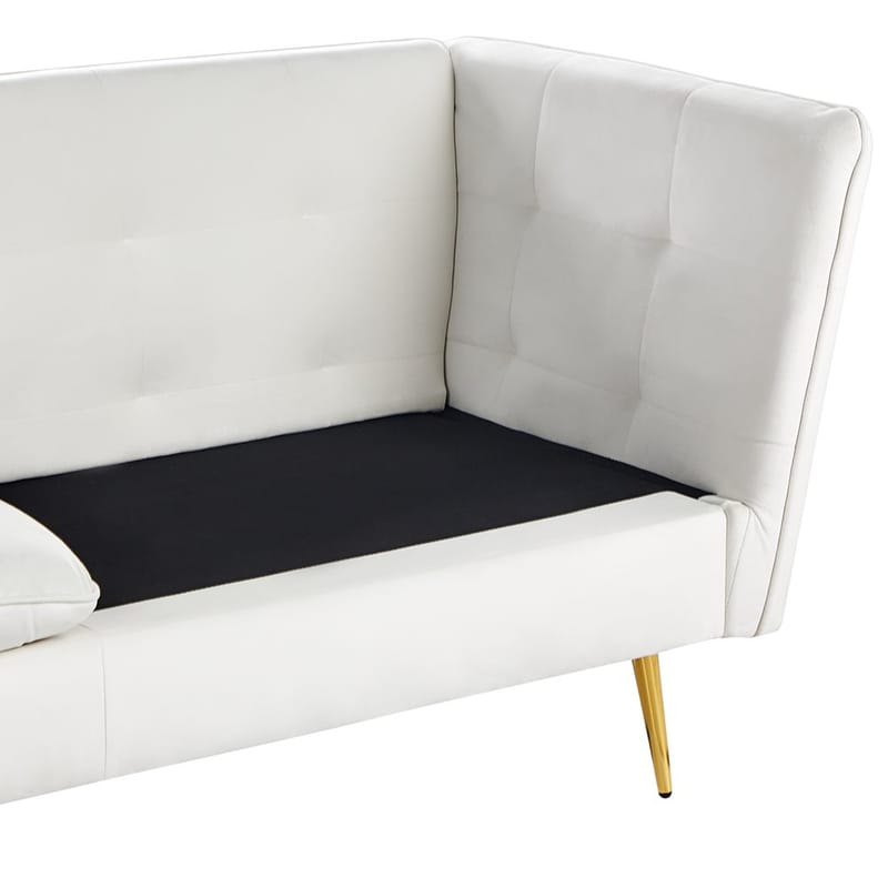 3-sits soffa Frederica - Vitt, guld/Sammet - Möbler - Soffa - Chesterfield soffa