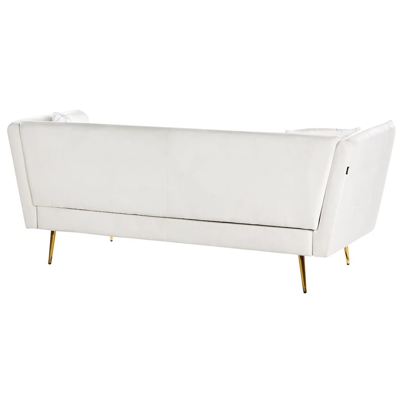 3-sits soffa Frederica - Vitt, guld/Sammet - Möbler - Soffa - Chesterfield soffa